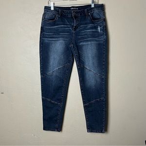 Maurices Mid Rise Skinny Ankle Jeans Size 13/14 Blue Cotton Blend